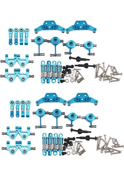 2x Metal Tam Set Yükseltme Parçaları Wltoys Için Şok Emici 1/28 K969 K979 K989 K999 P929 P939 Rc Araç Parçaları Mavi (Yurt Dışından)