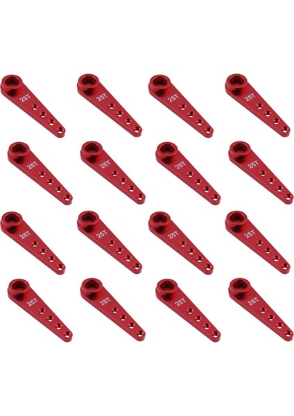 16PCS 37MM 25T Metal Uzatma Direksiyon Servo Kol Korsası Rc Araç Palet Parçaları Kırmızı (Yurt Dışından)