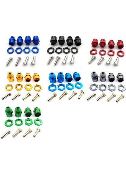 8x 12MM Turn 17MM Uzatma Tekerleği Hsp 1/10 Rc Otomatik Kamyon Için 1/8 Lastik Koyu Mavi Kullanabilir (Yurt Dışından) fiyatları