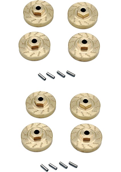 8pcs Ağır Dereceli Pirinç Tekerlek Hex Adaptör Denge Ağırlığı Eksenel SCX24 90081 Yükseltmeleri 1/24 Rc Craıl Araç Parçaları (Yurt Dışından)
