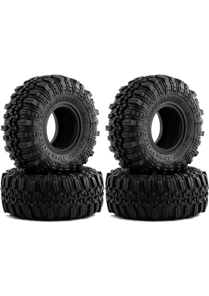 1 0in Yumuşak Kauçuk Tekerlek Lastikleri 25X57MM 1/18 Rc Prıgler Araç Axıal SCX24 TRX4M AX24 (Yurt Dışından)