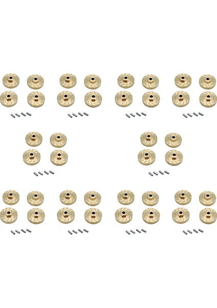 40PCS Ağır Hizmet Tipi Pirinç Tekerlek Hex Adaptör Denge Ağırlığı Eksenel SCX24 90081 Yükseltmeler 1/24 Rc Paletli Araba Parçaları (Yurt Dışından)