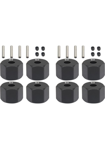 8pcs 12MM Tekerlek Hex Hub Kalınlığı 1/10 Rc Prıgler Axıal SCX10 Traxxax Trx4 Tamiya Mst Rc Araç Partisi 9mm (Yurt Dışından)