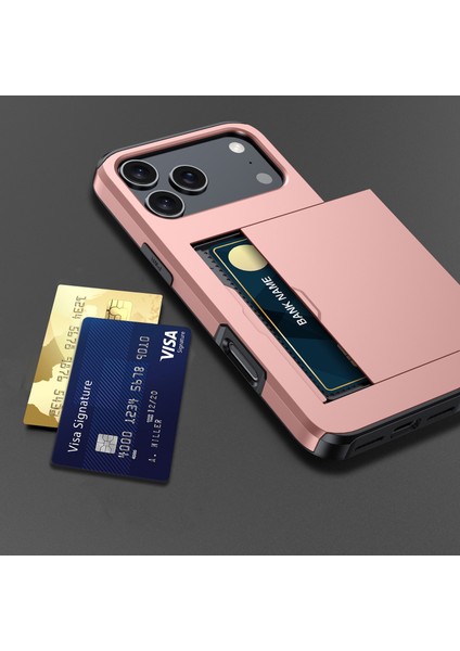 iPhone 17 Pro Tpu + Pc Telefon Arka Kapağı ve Kart Tutucu (Yurt Dışından) fiyatları