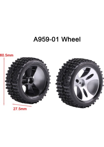 8pcs Wheels Lastikler Lastik Lastik A959-01 Wltoys A959 A959-B A959-A 1/18 Rc Araba Yedek Parçalar Aksesuarları (Yurt Dışından) fırsatları