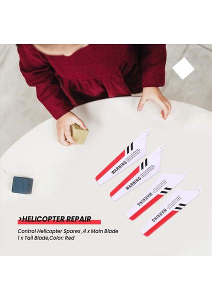 Syma 4 x Bıçaklar Syma S107 S107G Gyro Uzaktan Kumanda Helikopter Yedekleri Onarım Kırmızı (Yurt Dışından) indirimleri