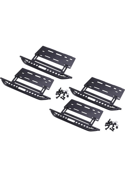 4x Metal Yan Adım Yan Pedal Pedal Ayak Plakası Sürgüleri 1/10 Rc Prıger Axıal SCX10 SCX10 Iı 90046 Jeep Wrangler Shell (Yurt Dışından)