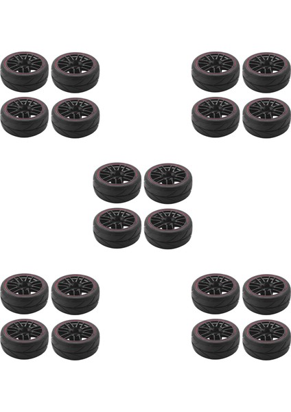 20PCS 12MM Hub Tekerlek Jantlar ve Rc Için Kauçuk Lastikler 1/10 Yol Touring Drift Araba R (Yurt Dışından)