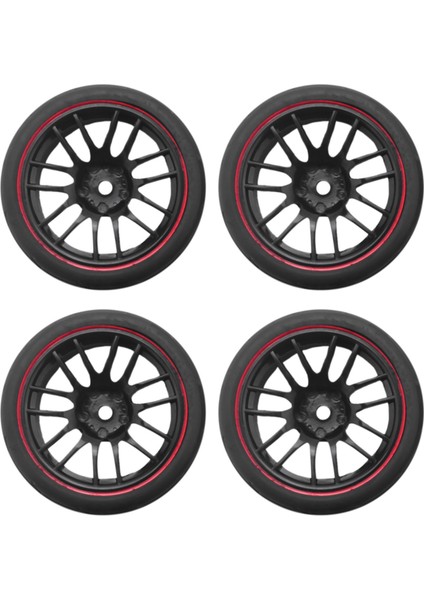 20PCS 12MM Hub Tekerlek Jantlar ve Rc Için Kauçuk Lastikler 1/10 Yol Touring Drift Araba R (Yurt Dışından) fiyatları