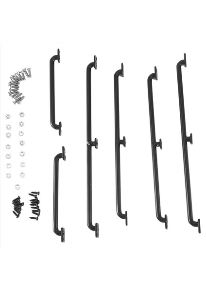 6pcs Metal Vücut Kabuğu Küpeşte 75MM 133MM 150MM Uzunluk 1/10 Rc Traxxas Trx4 Trx4 Axıal SCX10 90046 Yükseltme Parçaları (Yurt Dışından)