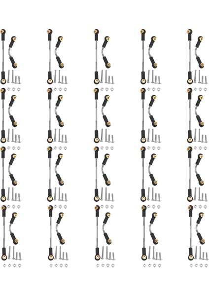 20 Set Rc Araç Direksiyon Çekme Çubuğu Yükseltme Parçası Metal Rc Direksiyon Çubuğu Wpl B1 B14 B14 B24 B24 C24 1/16 (Yurt Dışından)