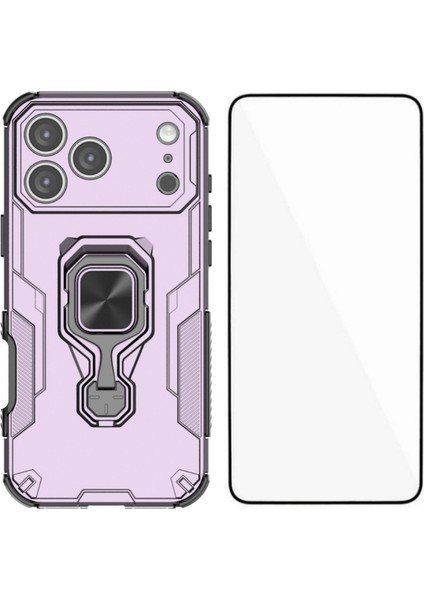 iPhone 17 Pro Pc Için Temperli Camlı Tpu Arka Kapak Destek Ayağı (Yurt Dışından)