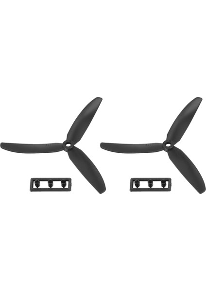 1 Çift 5030 3-Bıçaklar Direct Drive Pervane Prop Cw/ccw Rc Uçak Uçakları (Siyah) (Yurt Dışından)