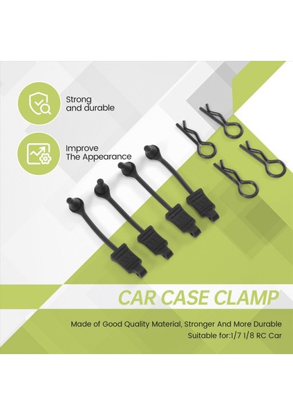 4pcs Kauçuk Gövde Klipsi Tutucu Kabuğu Sabit Toka Kilidi AR390178 1/7 1/8 Arrma Mojave Sınırsız Typhon Kraton Rc Araba (Yurt Dışından) indirimleri