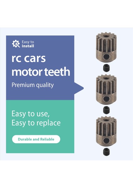 3pcs Metal Motor Dişli Pinyon Dişli Haıboxtıng Hbx 16889 16889A 16890 16890A SG1601 SG1602 Rc Araba Yedek Parçaları (Yurt Dışından) fırsatları