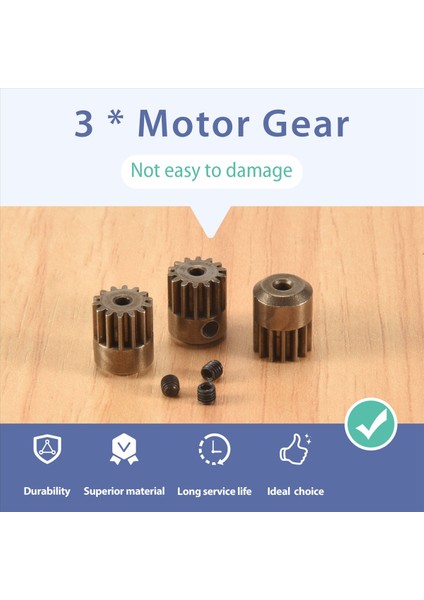3pcs Metal Motor Dişli Pinyon Dişli Haıboxtıng Hbx 16889 16889A 16890 16890A SG1601 SG1602 Rc Araba Yedek Parçaları (Yurt Dışından) indirimleri