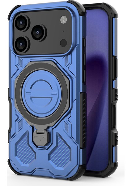 iPhone 17 Pro Manyetik Kılıf, Döndürülebilir Metal Ayaklı Darbeye Dayanıklı Pc + Tpu Telefon Arka Kapağı (Yurt Dışından) fiyatları