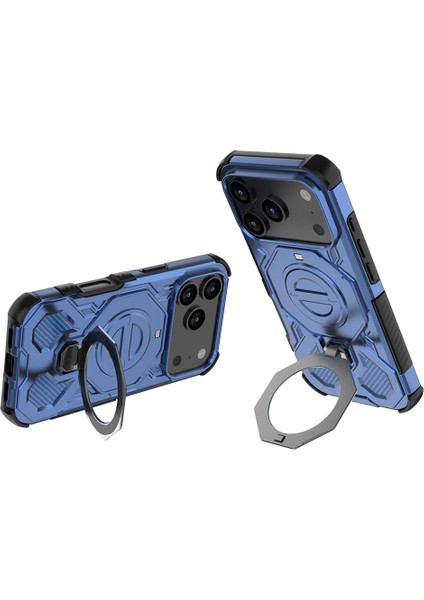 iPhone 17 Pro Manyetik Kılıf, Döndürülebilir Metal Ayaklı Darbeye Dayanıklı Pc + Tpu Telefon Arka Kapağı (Yurt Dışından) modelleri
