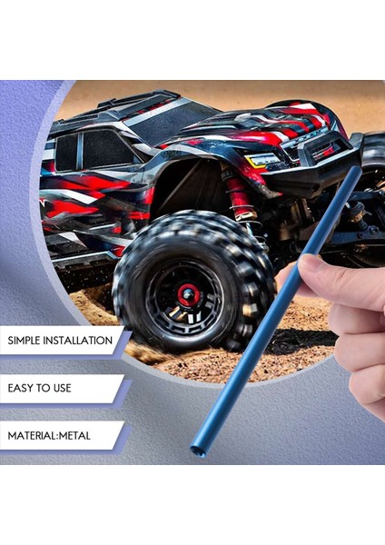 Metal Merkez Driv Mili Merkezi Şaftı 6855 1/10 Traxxas Slash 4x4 4WD Ralli 4x4 Rc Araç Parçaları Koyu Mavi (Yurt Dışından) fırsatları
