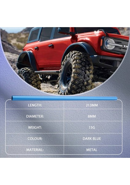 Metal Merkez Driv Mili Merkezi Şaftı 6855 1/10 Traxxas Slash 4x4 4WD Ralli 4x4 Rc Araç Parçaları Koyu Mavi (Yurt Dışından) indirimleri