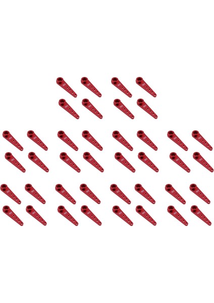 40PCS 37MM 25T Metal Uzatma Direksiyon Servo Kol Korsası Rc Araç Paletli Parçalar Kırmızı (Yurt Dışından)