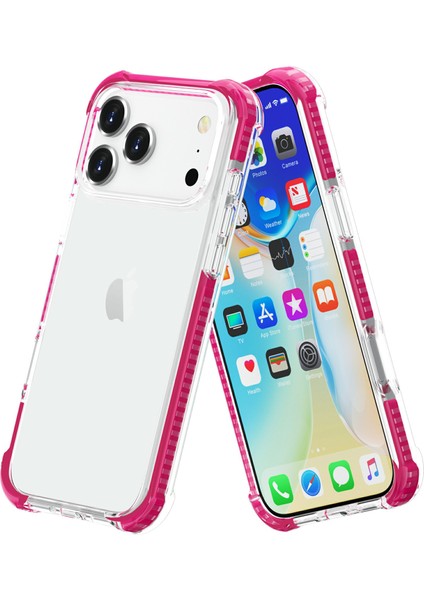 iPhone 17 Pro Dört Köşe Düşmeye Karşı Dayanıklı Şeffaf Tpu + Tpe + Pc Telefon Kılıfı (Yurt Dışından)