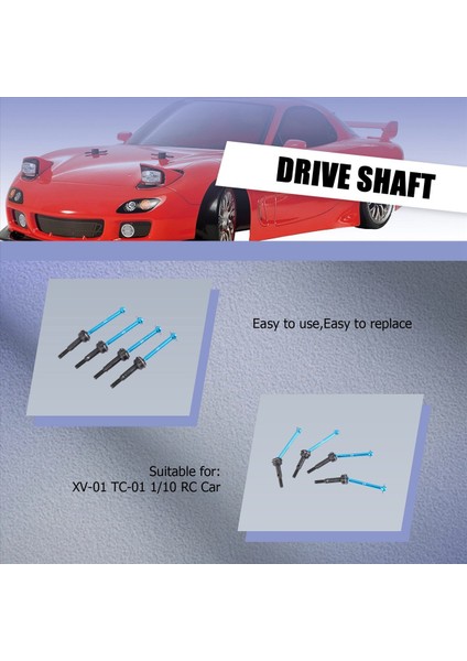 4pcs Ön ve Arka Şaft Cvd 54515 54516 42MM 39MM Tamiya Xv-01 Tc-01 XV01 TC01 1/10 Rc Araba Yükseltmeleri Parçaları Parçalar (Yurt Dışından) fiyatları