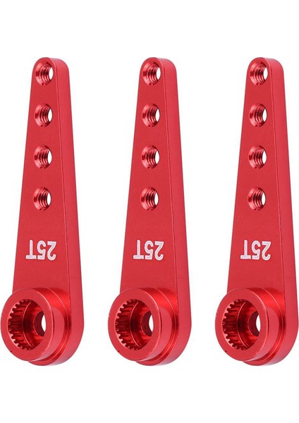 3x Alaşım WPL1627R Yükseltme 25T Metal Direksiyon Kolu Wpl Rc1 Için 16 Araç Dıy Kırmızı (Yurt Dışından)