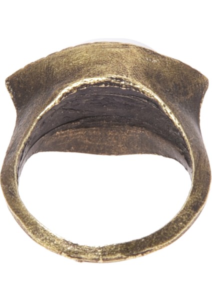 Retro Tibet Göz Gotik Altın Metal Yüzük 17MM Unisex (Yurt Dışından) modelleri