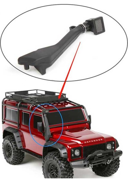 1/10 Rc Craıl Car Traxxas Trxxas Trx-4 Defender Trx4 T4 Aksesuarları Için 2x Siyah Kauçuk Şnorkel (Yurt Dışından) fırsatları