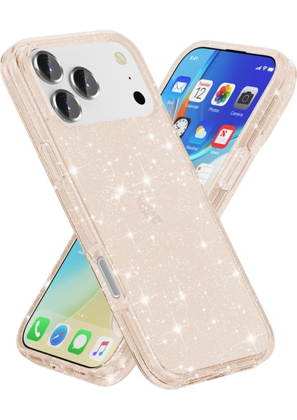 iPhone 17 Pro Için Parlak Toz Simli Yumuşak Tpu + Sert Pc Arka Kapak (Yurt Dışından) fiyatları