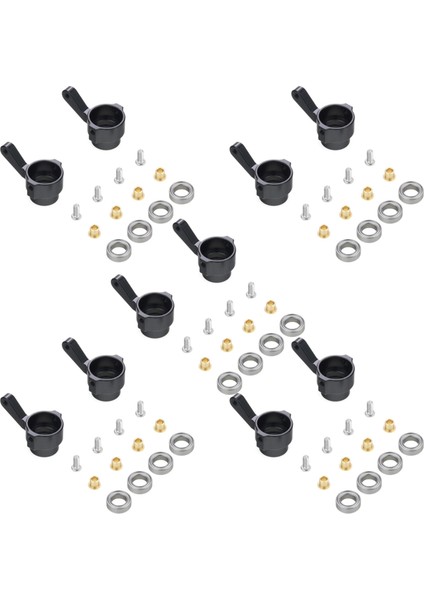 5x Metal Direksiyon Kupası Dönüş Kupası Kiti Wpl C14 C24 C34 C44 B14 B1 B16 B24 B36 Mn D90 D91 MN99S Rc Araç Parçaları Siyah (Yurt Dışından)