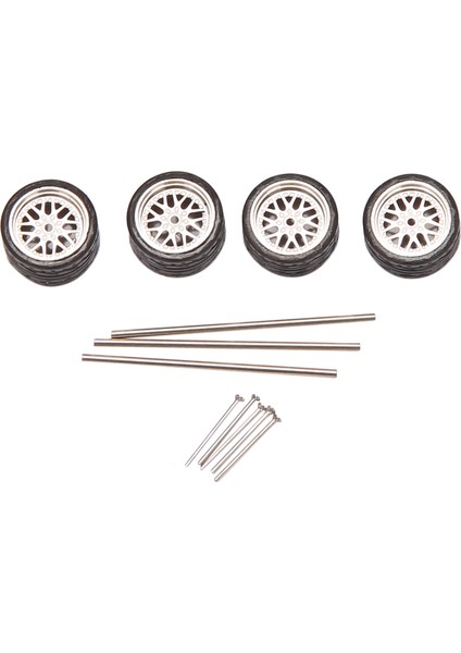 4pcs 1/64 Ölçekli Buharlayıcı Alaşım Tekerlekleri Lastik Alaşım Model Araba Genel Modifiye Lastik 1 64 Araçlar Genel Model Lastik J33 (Yurt Dışından)