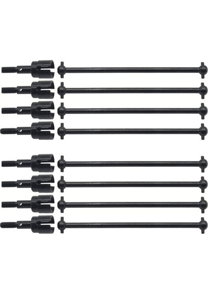 8pcs Çelik Köpek Kemiği Mili ve Tekerlek Aks Değiştirme 08029 02033 Hsp 94111 94108 94170 1/10 Rc Araç Parçaları Siyah (Yurt Dışından)