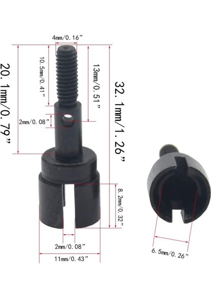 8pcs Çelik Köpek Kemiği Mili ve Tekerlek Aks Değiştirme 08029 02033 Hsp 94111 94108 94170 1/10 Rc Araç Parçaları Siyah (Yurt Dışından) modelleri