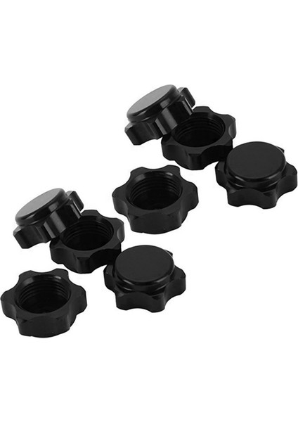 8pcs Alüminyum Tekerlek Göbek Kapağı 1/8 Rc Araba Için 17MM Altıgen Somun Siyah (Yurt Dışından)