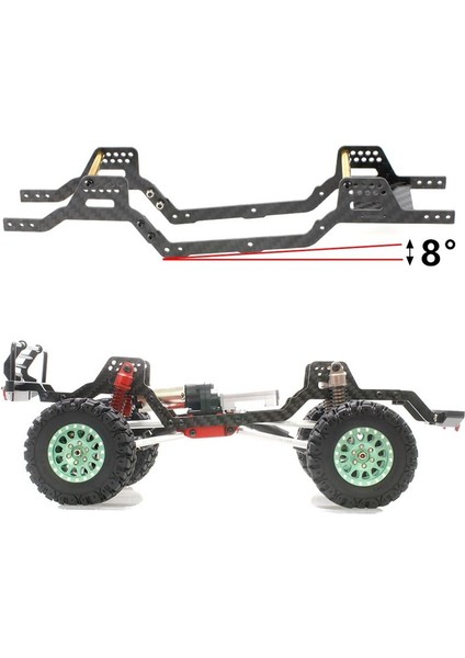 Lcg Karbon Fiber Şasi Kiti Çerçeve TRX4M 1/18 Rc Prwler Car Uçaştırma Kırılı (Yurt Dışından) modelleri