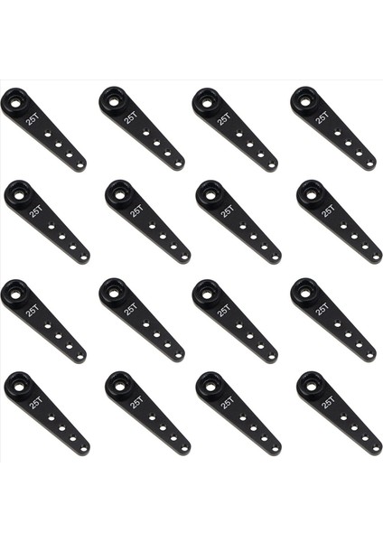 16PCS 37MM 25T Metal Uzatma Direksiyon Servo Kol Korsası Rc Araç Palet Parçaları Siyah (Yurt Dışından)