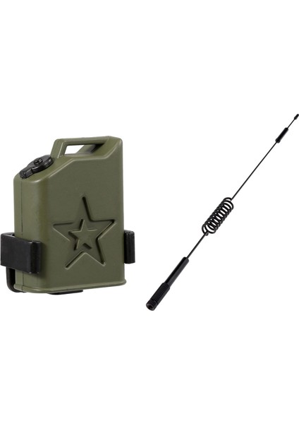 2 Rc Otomobil Modeli 1/10 Traxxas Aksesuarları Için Set 1 Set Rc Rock Crawler Mini Yakıt Tankı ve 1 Set Antenler Vidalı (Yurt Dışından)