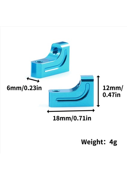 4pcs Metal Servo Mount Servo Tamiya TT02 XV01 TB03 Tt-02 Xv-01 Tb-03 1/10 Rc Araba Yükseltme Parçaları (Yurt Dışından) fırsatları