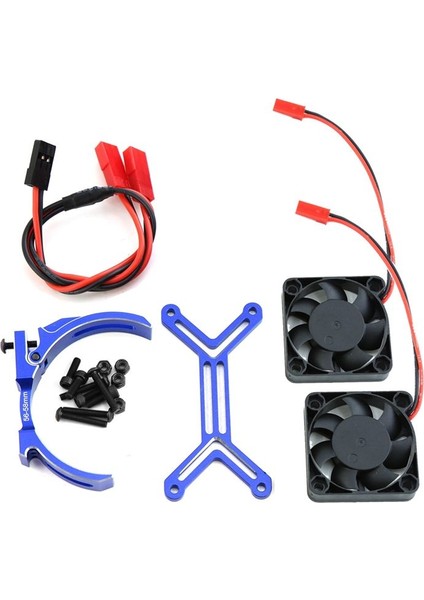 5687 56113 Motorlu Isı Lavabosu Çift Soğutma Fanı Isir Sebep 56-58MM 1/5 Traxxas Xmaxx Xrt Arrma Kraton Yükseltme Parçaları Mavi (Yurt Dışından)