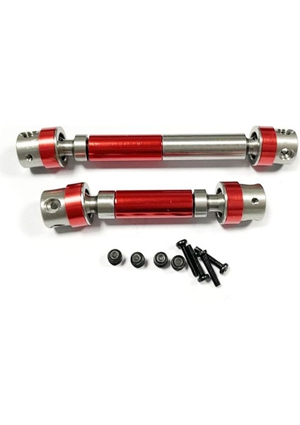 2pcs Metal Şaftı Traxxas TRX4M Trx-4m 1/18 Rc Prıgler Car Yükseltme Parçaları Aksesuarları Kırmızı (Yurt Dışından)