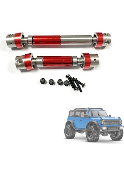 2pcs Metal Şaftı Traxxas TRX4M Trx-4m 1/18 Rc Prıgler Car Yükseltme Parçaları Aksesuarları Kırmızı (Yurt Dışından) indirimleri