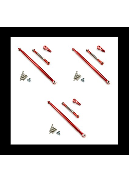 3set MN86S MN86 MN86KS MN86K Mn G500 Yükseltme Parçaları Metal Direksiyon Çekme Servo Bağlantı Çubuğu 1/12 Kırmızı (Yurt Dışından)