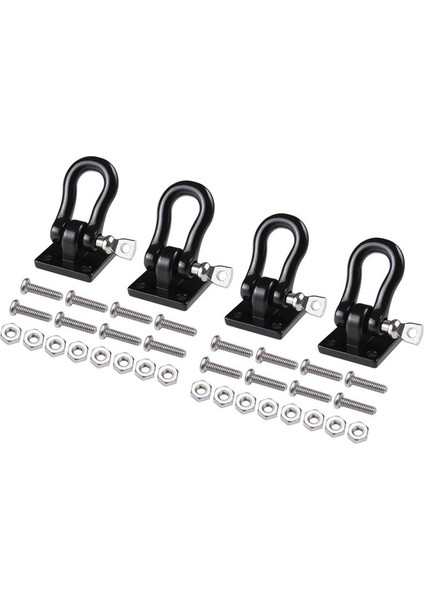 4pcs Metal Römork Çekme Tokası Çekme Kancaları 1/10 Rc Paletli Araba Traxxas Trx4 Eksenel SCX10 RC4WD D90 (Yurt Dışından)