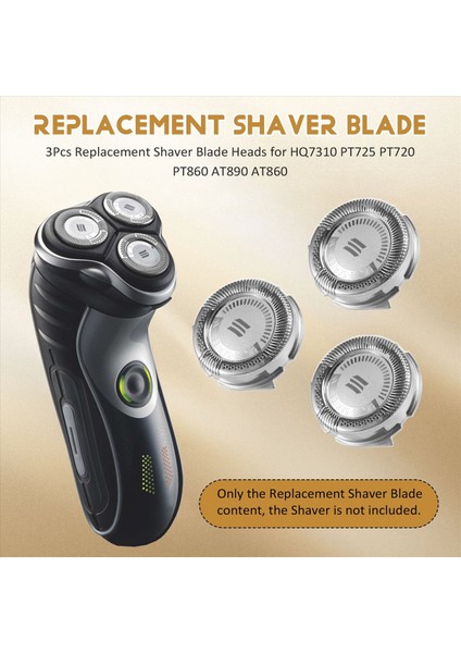 3pcs Yedek Tıraş Alınan Bıçak Philips HQ7310 PT725 PT720 PT860 AT890 AT860 (Yurt Dışından) fırsatları