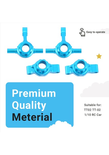 4pcs Metal Ön ve Arka Dik Knuckle Knuckle Kollar Direksiyon Knuckle Seti Tamiya TT02 Tt-02 1/10 Rc Araba Yükseltme Parçaları (Yurt Dışından) indirimleri