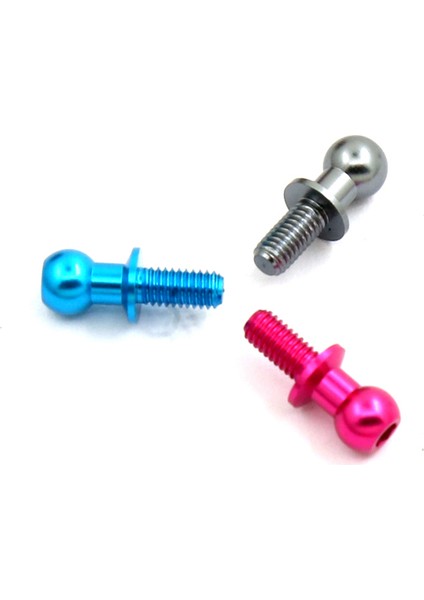 20PCS M3 Metal Alek Top Kafa Vidaları Tamiya TT01 TT02 Sakura D5 1/10 Rc Drıff Araç Yedek Parçaları Evrensel Pembe ve Siyah (Yurt Dışından) modelleri