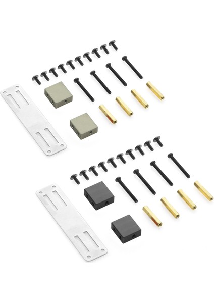 2set Metal Servo Sabit Montaj Braket Kiti Mn D90 D91 D99S MN99S 1/12 Rc Kamyu Siyah &amp Tıtanıum (Yurt Dışından)