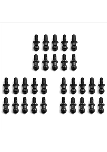 30PCS M3 Metal Altıgen Bilyalı Kafa Vidaları Tamiya Için (Yurt Dışından)
